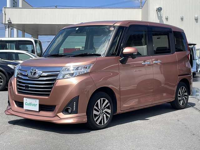 トヨタ ルーミー カスタムG S 道北・旭川 2017(平29)年 6.8万km ブリリアントカッパークリスタルマイカ 純正ナビ(CD/DVD/BT/SD/フルセグ)/バックカメラ/両側パワースライドドア/アイドリングストップ/横滑り防止/衝突軽減ブレーキ/前席シートヒーター/オートライト/革巻きステアリング/ステアリングリモコン/ETC/前後ドライブレコーダー/ウィンカーミラー/社外AW付き冬タイヤ積込