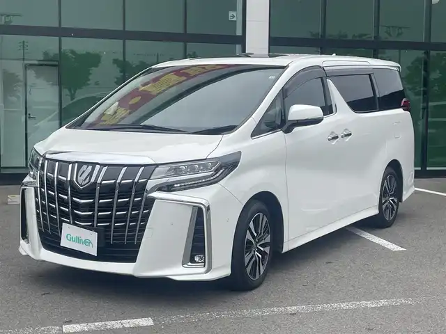 トヨタ アルファード S Cパッケージ 和歌山県 2022(令4)年 3.8万km ホワイトパールクリスタルシャイン 純正メーカーナビ/JBLプレミアムサウンド/純正フリップダウンモニター/フルセグTV/パノラミックビューモニター/デジタルインナーミラー/（BT/CD/DVD)/プリクラッシュセーフティー/レーダークルーズコントロール/レーンディパーチャーアラート/ブラインドスポットモニター/クリアランスソナー/横滑り防止装置/両側パワースライドドア/ツインムーンルーフ/パワーバックドア/パワーシート/ポジションメモリー/シートヒーター/シートエアベンチレーション/純正アルミホイール/LEDヘッドライト/フォグランプ/オートライト/オートマチックハイビーム