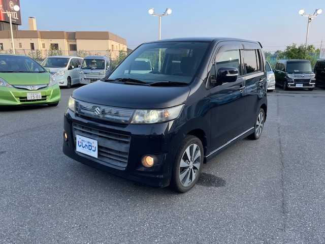 スズキ ワゴンＲ スティングレー リミテッドⅡ 茨城県 2012(平24)年 8.6万km 黒 【(株)IDOMが運営する【じしゃロン水戸店】の自社ローン対象車両になります。こちらは現金ご利用時の価格です。自社ローンご希望の方は別途その旨お申付け下さい。】/社外ナビ/TV/CD/SD/プッシュスタート/スマートキー/シートヒーター/シートリフター/革巻きステアリング/純正アルミホイール/社外ドアバイザー/社外フロアマット