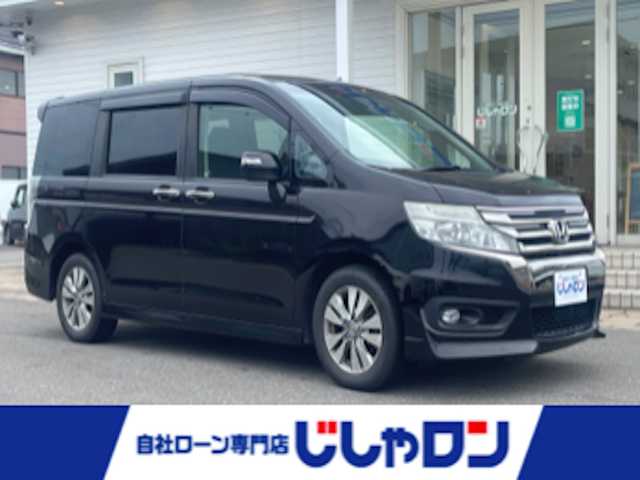 ホンダ ステップワゴン スパーダ Z クールスピリット 秋田県 2013(平25)年 10.2万km プレミアムスパークルブラックパール (株)IDOMが運営する【じしゃロン 秋田店】の自社ローン専用車両になります。こちらは現金またはオートローンご利用時の価格です。自社ローンご希望の方は別途その旨お申付け下さい////////メモリナビ/フルセグテレビ/バックカメラ/ウィンカーミラー/ドアバイザー/ETC/両側パワースライドドア/フリップダウンモニター