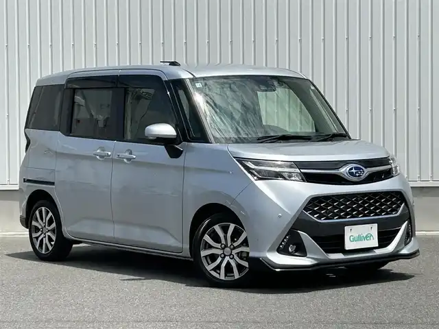 スバル ジャスティ カスタムRS スマートアシスト 群馬県 2020(令2)年 1.1万km ブライトシルバーメタリック 純正SDナビ/(フルセグTV/DISC/SD/Bluetooth/FM/AM)/スマートアシスト/・衝突回避支援ブレーキ機能/・衝突警報機能/・ブレーキ制御付誤発進抑制機能/・車線逸脱警報機能/・ふらつき警報/・標識認識機能/・先行車発進お知らせ機能/・アダプティブドライビングビーム/・サイドビューランプ/パノラミックビューモニター/コーナーセンサー/クルーズコントロール/プッシュスタート/両側電動パワースライドドア/前席シートヒーター/LEDフォグランプ/LEDデイライト/ドアバイザー/純正ドラレコ/純正ビルトインETC/純正アルミ/純正トランクマット