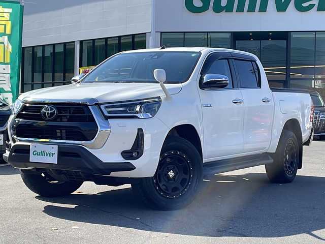 トヨタ ハイラックス Z 長野県 2020(令2)年 5万km スーパーホワイトⅡ 禁煙車/純正ナビ/【NSZT-W66T】/(CD/DVD/フルセグTV/Bluetooth)/セーフティセンス/・レーンディパーチャーアラート/・ロードサインアシスト/・レーダークルーズコントロール/・先行車発進告知/・クリアランスソナー/バックカメラ/ETC/革巻きステアリング/ステアリングスイッチ/アイドリングストップ/LEDヘッドライト/フォグランプ/オートライト/スマートキー/Pスタート/電動格納ミラー/XTREME-J　17インチAW/純正フロアマット/純正AWスタッドレス積み込み