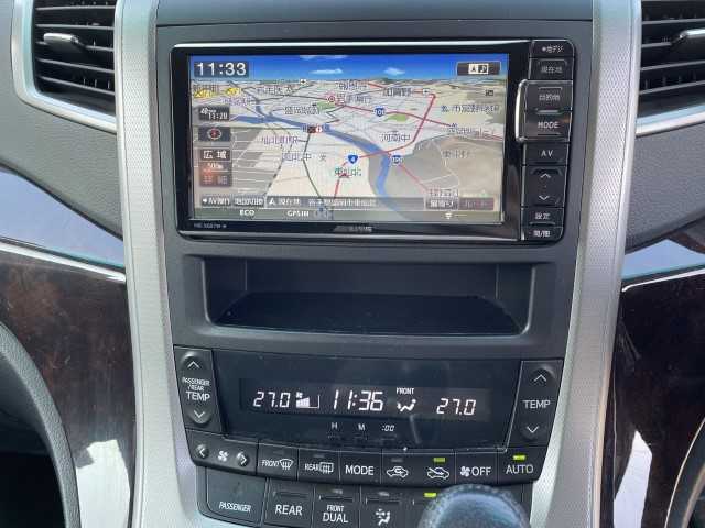 トヨタ アルファード 240S 岩手県 2014(平26)年 7.9万km ブラック エンスタ/アルパインSDナビ/ETC/電動格納ミラー/フルセグ/4WD/WAC/両側パワースライドドア/横滑り防止/レーダー探知機/二列目オットマン