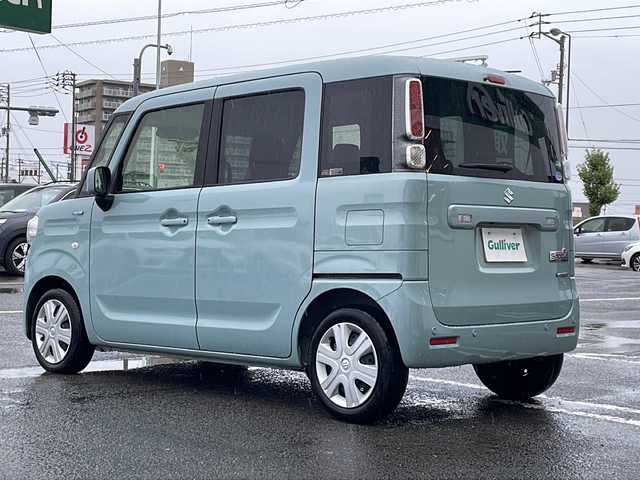 スズキ スペーシア HYBRID X 徳島県 2021(令3)年 5.5万km オフブルーM 社外7型ナビ　MDV-D4088TW/（ラジオ/DISC/USB/BT）/バックカメラ/D席シートヒーター/後方コーナーセンサー/ビルトインETC/アイドリングストップ/両側電動スライドドア/リアサンシェード/フルフラットシート/スペアキー/スマートキー/オートライト/レーンキープアシスト/衝突被害軽減システム