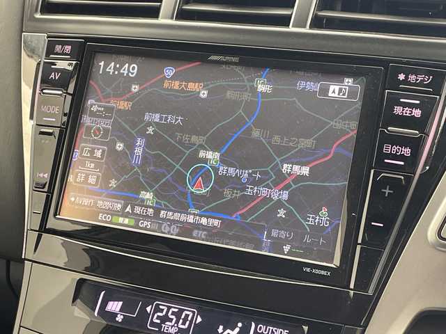 トヨタ プリウス α G 群馬県 2013(平25)年 3.7万km ホワイトパールクリスタルシャイン ３列シート　アルパイン後席モニター　アルパイン8型ナビ　バックカメラ　フルセグTV　ETC　LEDヘッドライト　ステアリングリモコン　スマートキー　衝突被害軽減ブレーキ　クルーズコントロール　禁煙車