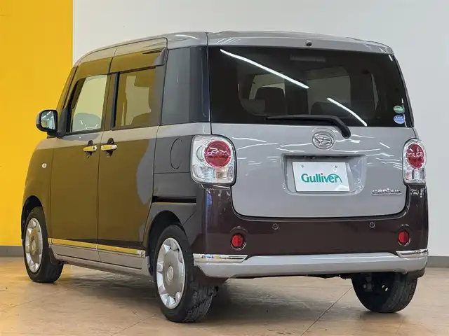 ダイハツ ムーヴ キャンバス X LTD メイクアッフ SA Ⅱ 群馬県 2017(平29)年 6.7万km スムースグレーマイカメタリック/プラムブラウンクリスタルマイカ 2トーン スマートアシスト/・衝突軽減ブレーキ/・車線逸脱警報/社外SDナビ/・フルセグTV/・Bluetooth/・DVD/CD/SD/USB/・FM/AM/両側パワースライドドア/ステアリングスイッチ/アイドリングストップ/オートライト/フォグランプ/プッシュスタート/スマートキー/純正フロアマット/純正ドアバイザー/電動格納ミラー/横滑り防止機能