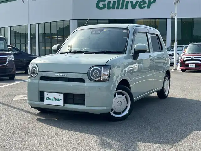 ダイハツ ミラ トコット X SA Ⅲ 愛知県 2018(平30)年 2.5万km セラミックグリーンM 禁煙車/登録時走行距離：24449km/ETC/クリアランスソナー/オートマチックハイビーム/バックカメラ/横滑り防止装置/エンジンスタートボタン/社外ナビ/CD/DVD/AM・FM/LEDヘッドライト