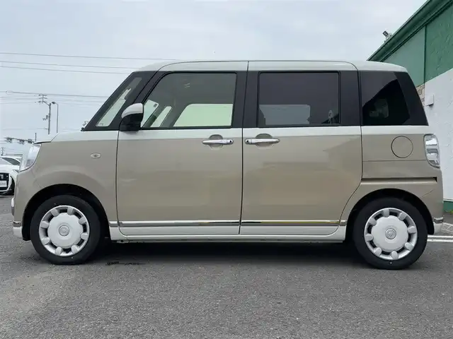 ダイハツ ムーヴ キャンバス G メイクアップ リミテッド　SAⅢ 徳島県 2022(令4)年 3.4万km パールホワイトⅢ/ナチュラルベージュマイカメタリック 2トーン ナビ　AVN-R87/(AM/FM/Bluetooth/DISC/USB/SD)/ETC/バックカメラ/全方位カメラ/両側電動スライドドア/シートヒーター/プッシュスタート/スマートキー/LEDヘッドライト/LEDフォグライト/フロアマット/オートライト