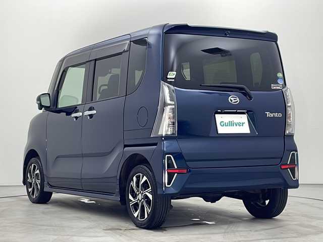 ダイハツ タント カスタム X セレクション 秋田県 2020(令2)年 6万km レーザーブルークリスタルシャイン 純正ナビ【AM/FM/CD/DVD/BT】　/フルセグＴＶ　/ワンオーナー　/バックカメラ　/ＥＴＣ　/前方ドライブレコーダー　/前席シートヒーター　/両側パワースライドドア　/プッシュスタート/PWR/スマートキー/スペアキー有り　/横滑り防止装置　/衝突被害軽減システム　/アイドリングストップ/クリアランスソナー/オートライト/オートエアコン /電格ミラー/リアサンシェード/純正エンジンスターター /純正AW/純正フロアマット/フォグランプ/ウィンカーミラー /サイドバイザー /ハーフレザーシート /取扱説明書/保証書