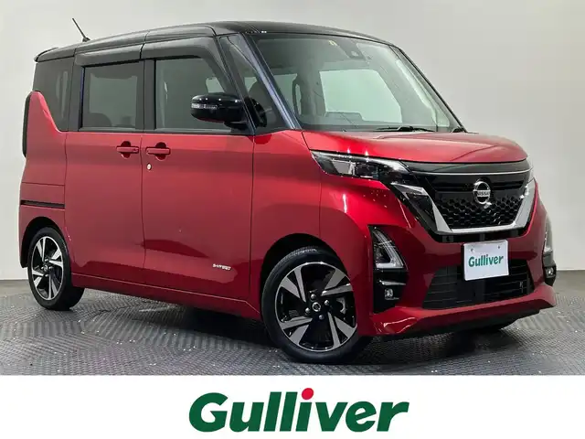 日産 ルークス HWS X プロパイロットED 愛媛県 2023(令5)年 0.8万km スパークリングレッド/ブラック 純正９インチナビ　/アラウンドビューモニター　/クルーズコントロール　/両側パワースライドドア　/純正フロアマット　/プロパイロット　/フルセグＴＶ　/純正ドライブレコーダー前後　/オートマチックハイビーム　/ＬＥＤ