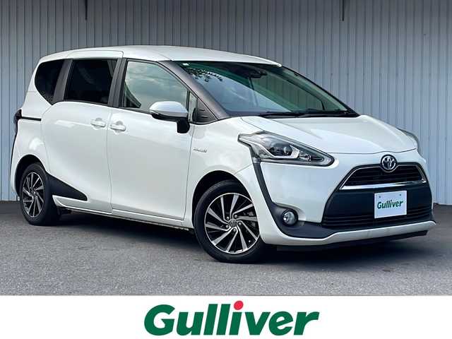トヨタ シエンタ ハイブリッド G クエロ 長野県 2018(平30)年 3.3万km ホワイトパールクリスタルシャイン トヨタセーフティセンス/8インチメモリナビフルセグTV/バックカメラ/両側パワースライドドア/ハーフレザーシート/シートヒーター /社外15インチアルミ/LEDヘッドライト/保証書・取説/スペアキー