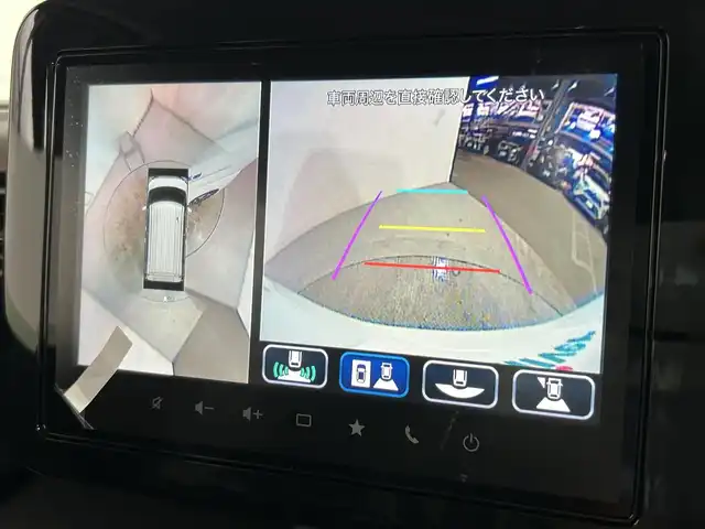 スズキ スペーシア カスタム HYBRID XS 大阪府 2025(令7)年 0.1千km ピュアホワイトパール/ブラック2トーン 届出済未使用車/純正９型ディスプレイオーディオ　ナビ機能あり/全方位カメラ/両側パワースライドドア/レーダークルーズコントロール/シートヒーター/バックカメラ/ヘッドアップディスプレイ/コーナーセンサー/純正アルミホイール/LEDヘッドライト/ステアリングヒーター/オートマチックハイビーム/衝突軽減システム/フルセグ/Bluetooth/ステアリングスイッチ/スマートキー/プッシュスタート