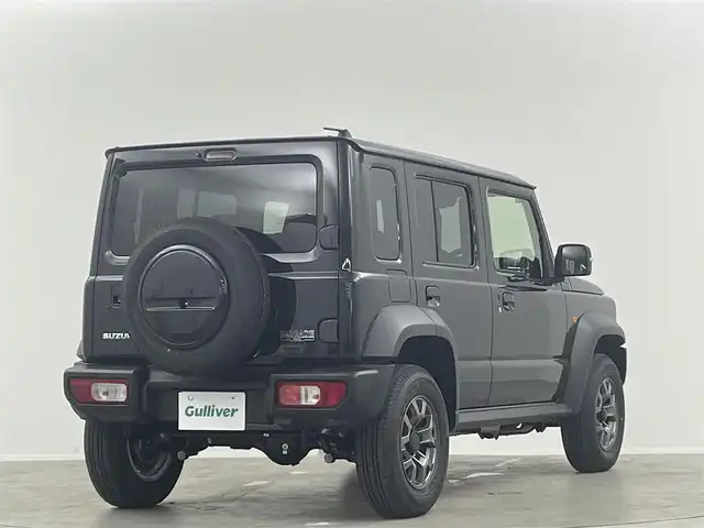 スズキ ジムニー ノマド FC 埼玉県 2025(令7)年 0.1千km 黒 登録済未使用車 シートヒーター 衝突被害軽減 LEDヘッドライト　レーダークルーズコントロール　スマートキー　純正フロアマット　背面タイヤ　純正15インチアルミ　ダウンヒルアシストコントロール　