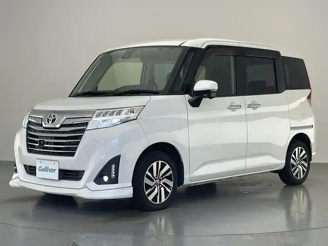 トヨタ ルーミー カスタムG S 愛知県 2017(平29)年 6.6万km パールホワイトⅢ 純正ナビ　シートヒーター　ＳＡII　禁煙　バックカメラ　クルーズコントロール　ＥＴＣ　プッシュスタート　ＬＥＤオートライト　フォグランプ　衝突軽減　両側パワースライドドア　純正ドラレコ　純正フロアマット　スペアタイヤ