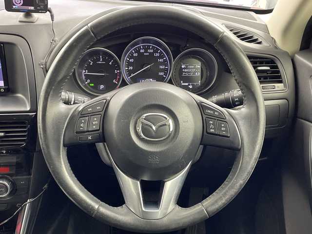 マツダ ＣＸ－５ XD 岐阜県 2014(平26)年 14万km ジールレッドマイカ 7インチナビ/(AM/FM/CD/SD/BT/DVD/ワンセグ)/バックカメラ/ビルトインETC/TCS/RVM/AFS/革巻ステアリング/ステアリングリモコン/クルコン/デュアルエアコン/HID/フォグ/プッシュスタート/スマートキー/スペアキー/純正フロアマット/純正サイドバイザー/純正AW