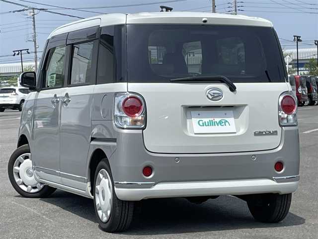 ダイハツ ムーヴ キャンバス X メイクアップ SA Ⅲ 道央・札幌 2018(平30)年 5.3万km パールホワイトⅢ/スムースグレーマイカメタリック 2トーン ４WD/社外SDナビ/CD/DVD/BT/フルセグ/スマートアシストIII/衝突被害軽減ブレーキ/横滑り防止装置/レーンキープアシスト/リアコーナーセンサー/ETC/アイドリングストップ/両側スライドドア/プッシュスタート/スマートキー/ハロゲンヘッドライト/オートライト/オートハイビーム/フォグランプ/ヘッドライトレベライザー/電動格納ミラー/純正フロアマット/ドアバイザー/純正エンジンスターター
