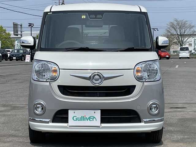 ダイハツ ムーヴ キャンバス X メイクアップ SA Ⅲ 道央・札幌 2018(平30)年 5.3万km パールホワイトⅢ/スムースグレーマイカメタリック 2トーン ４WD/社外SDナビ/CD/DVD/BT/フルセグ/スマートアシストIII/衝突被害軽減ブレーキ/横滑り防止装置/レーンキープアシスト/リアコーナーセンサー/ETC/アイドリングストップ/両側スライドドア/プッシュスタート/スマートキー/ハロゲンヘッドライト/オートライト/オートハイビーム/フォグランプ/ヘッドライトレベライザー/電動格納ミラー/純正フロアマット/ドアバイザー/純正エンジンスターター
