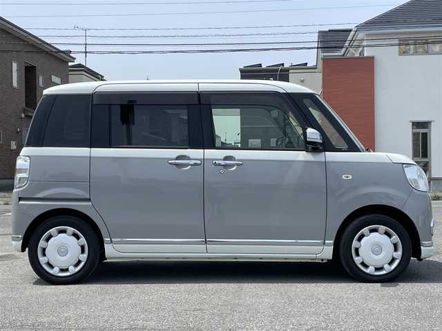 ダイハツ ムーヴ キャンバス X メイクアップ SA Ⅲ 道央・札幌 2018(平30)年 5.3万km パールホワイトⅢ/スムースグレーマイカメタリック 2トーン ４WD/社外SDナビ/CD/DVD/BT/フルセグ/スマートアシストIII/衝突被害軽減ブレーキ/横滑り防止装置/レーンキープアシスト/リアコーナーセンサー/ETC/アイドリングストップ/両側スライドドア/プッシュスタート/スマートキー/ハロゲンヘッドライト/オートライト/オートハイビーム/フォグランプ/ヘッドライトレベライザー/電動格納ミラー/純正フロアマット/ドアバイザー/純正エンジンスターター