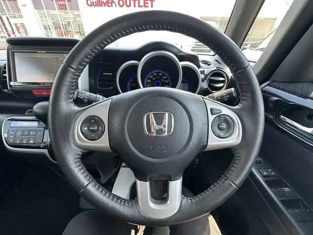 ホンダ Ｎ ＢＯＸ カスタム G ターボ Aパッケージ 群馬県 2014(平26)年 11.8万km パール シティブレーキ/ナビゲーション　/フルセグテレビ　/CD＆DVD　/バックカメラ　/ETC　/キセノンライト　/スマートキー　/両パワースライドドア　/無限グリル　/１５インチ社外アルミホイール　/保証書　/取説　/整備手帳