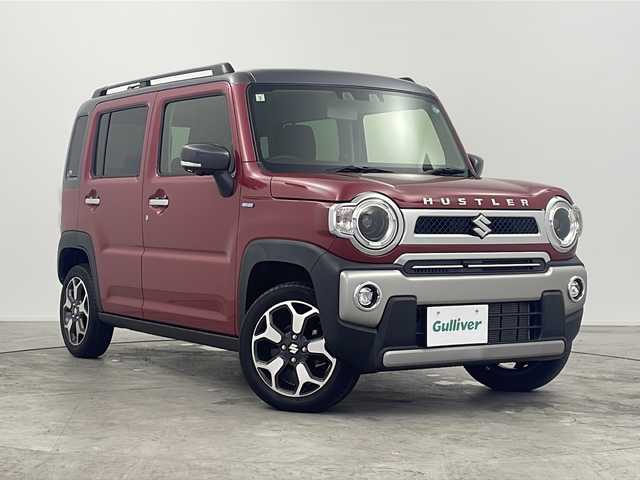 スズキ ハスラー Jスタイル 三重県 2021(令3)年 1.8万km フェニックスレッドパール/ガンメタリック2トーンルーフ デュアルカメラブレーキサポート/全方位カメラパッケージ/レーンキープアシスト/オートライト/オートハイビーム/ＬＥＤヘッドライト/フォグランプ/ルーフレール/シートヒーター/バックソナー/純正アルミ/純正フロアマット