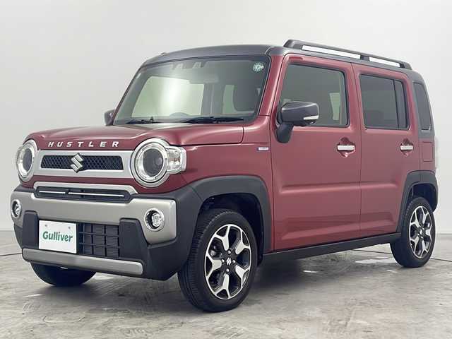 スズキ ハスラー Jスタイル 三重県 2021(令3)年 1.8万km フェニックスレッドパール/ガンメタリック2トーンルーフ デュアルカメラブレーキサポート/全方位カメラパッケージ/レーンキープアシスト/オートライト/オートハイビーム/ＬＥＤヘッドライト/フォグランプ/ルーフレール/シートヒーター/バックソナー/純正アルミ/純正フロアマット