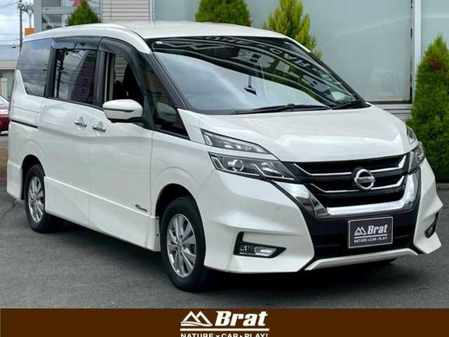 日産 セレナ ハイウェイスター 岩手県 2017(平29)年 10.5万km ブリリアントホワイトパール 純正エンジンスターター/純正ナビ/後席モニター/全周囲カメラ/ETC/ドラレコ/両側パワースライドドア