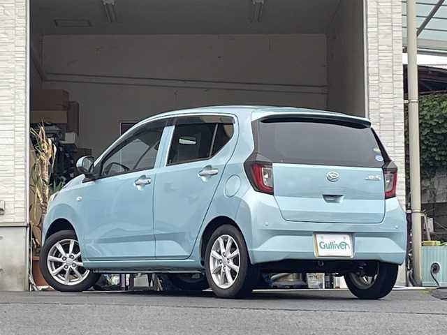 ダイハツ ミラ イース G SAⅢ 大分県 2017(平29)年 2.4万km スカイブルーメタリック 純正14インチアルミホイール/社外ETC/社外フロアマット/社外ナビ/フルセグTV/Bluetooth/オートライト/オートマッチックハイビーム/衝突被害軽減ブレーキ/横滑り防止装置/シートヒーター