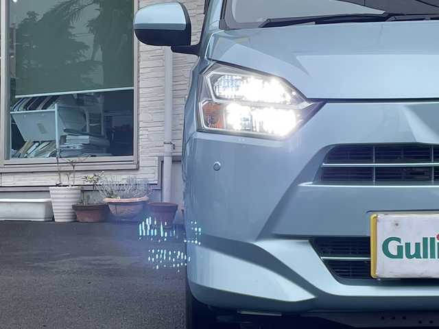 ダイハツ ミラ イース G SAⅢ 大分県 2017(平29)年 2.4万km スカイブルーメタリック 純正14インチアルミホイール/社外ETC/社外フロアマット/社外ナビ/フルセグTV/Bluetooth/オートライト/オートマッチックハイビーム/衝突被害軽減ブレーキ/横滑り防止装置/シートヒーター