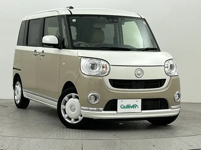 ダイハツ ムーヴ キャンバス G メイクアップ リミテッド　SAⅢ 新潟県 2019(平31)年 1.8万km パールホワイトⅢ/ナチュラルベージュマイカメタリック 2トーン 純正メモリナビ/フルセグ/NMZK-W710/　CD/SD/DVD/Bluetooth/全周囲カメラ/両側パワースライドドア/スマートキー/衝突被害軽減ブレーキ/LEDヘッドライト/オートライト/オートハイビーム/フォグランプ/プッシュスタート/電動格納式ミラー/ETC/取扱説明書/スペアキー