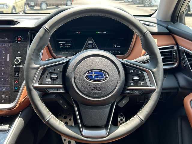 スバル アウトバック リミテッドEX 静岡県 2022(令4)年 2.5万km 茶 エンジンスタートボタン/パワーステアリング/パワーウィンドウ/パドルシフト/アイドリングスストップ/スマートキー/オートエアコン/クルーズコントロール/追従走行/Bluetooth/USB/純正ETC2.0/バックカメラ/サイドカメラ/フルセグTV/純正11インチメモリナビ/サンルーフ/ガラスルーフ/電動リアゲート/純正フロアマット/D+Nパワーシート/レザーシート/全席シートヒーター/純正アルミホイール/ABS/横滑り防止装置/後方コーナーセンサー/レーンキープアシスト/オートライト/LEDライト/W+サイドエアバッグ/衝突軽減システム/ステアリングヒーター