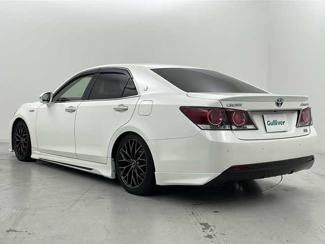 トヨタ クラウン ハイブリッド アスリートSJ-フロンティアLTD 宮城県 2018(平30)年 4.7万km ホワイトパールクリスタルシャイン トヨタセーフティセンス/・プリクラッシュセーフティ/・レーンディパチャーアラート/・レーダークルーズコントロール/・オートハイビーム/・クリアランスソナー/純正SDナビ/・CD.DVD.BT.SD.AUX.USB/フルセグTV/バックカメラ/TEIN車高調/ハーフレザーシート/前席パワーシート/前席シートヒータート/LEDヘッドライト/フォグランプ/ステアリングスイッチ/ステアリングヒーター/ドライブレコーダー（Fのみ）/社外18インチアルミホイール/社外フロアマット