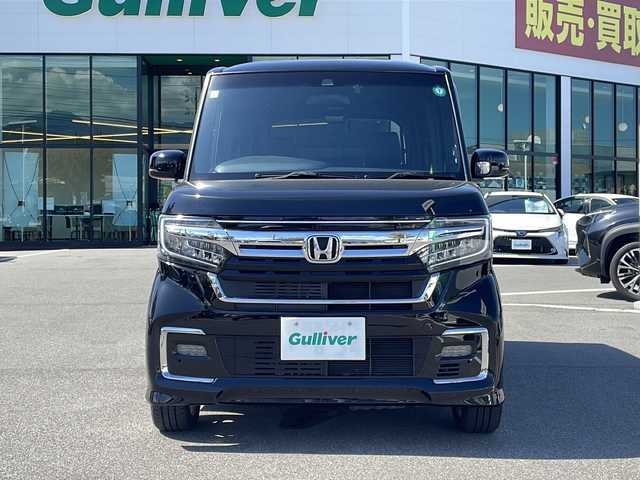 ホンダ Ｎ ＢＯＸ カスタム L ターボ 長野県 2021(令3)年 3.9万km クリスタルブラックパール ターボ/ホンダセンシング/・衝突軽減ブレーキ/・誤発進抑制機能/・後方誤発進抑制機能/・路外逸脱抑制機能/・車線維持支援システム/・アダプティブクルーズコントロール/・先行車発進お知らせ機能/・歩行者事故低減ステアリング/・標識認識機能/純正8インチプレミアムインターナビ/【VXU-217NBi】/(CD/DVD/フルセグTV/BT)/バックカメラ/ビルトインETC/ドライブレコーダー（F・R）/両側パワースライドドア/前席シートヒーター/ハーフレザーシート/革巻きステアリング/ステアリングスイッチ/パドルシフト/LEDヘッドライト/フォグランプ/オートライト/スマートキー/Pスタート/電動格納ミラー/純正15インチAW/純正フロアマット/ドアバイザー