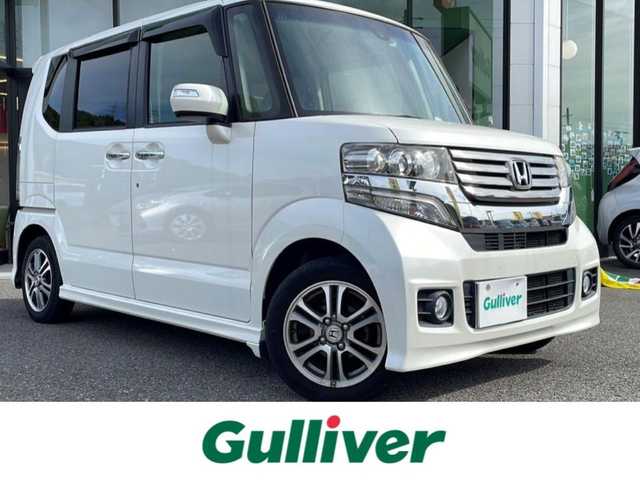 ホンダ Ｎ ＢＯＸ カスタム G Aパッケージ 兵庫県 2014(平26)年 9.2万km プレミアムホワイトパール 社外ナビ（AM/FM/CD）/横滑り防止/衝突軽減システム/バックカメラ/片側パワースライドドア/ステアリングスイッチ/エコモード/ドラレコ/純正マット/電格ミラー