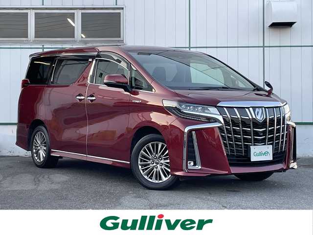 トヨタ アルファードハイブリット SR 山梨県 2018(平30)年 4.4万km ダークレッドマイカメタリック ALPINE製ナビ(EX11Z)/CD/DVD/SD/Bluetooth接続/フルセグTV/バックカメラ/サイドカメラ/ETC/両側電動スライドドア/前席パワーシート/前席シートヒーター/前席エアシート/スペアキー/取扱説明書/保証書
