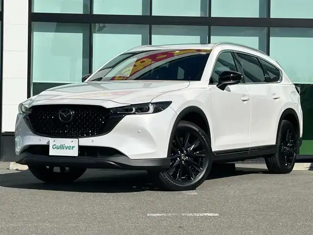 マツダ ＣＸ－８ XD ブラックトーンエディション 和歌山県 2023(令5)年 2.3万km ロジウムホワイトプレミアムメタリック BOSEプレミアムサウンド/サンルーフ/ヒッチメンバー/純正12.3型ナビ/フルセグTV/全方位モニター/衝突軽減ブレーキ/レーダークルーズコントロール/ヘッドアップディスプレイ/BSM/パワーシート/電動リアゲート/後席サンシェード/LEDヘッドライト/オートライト/オートマチックハイビーム
