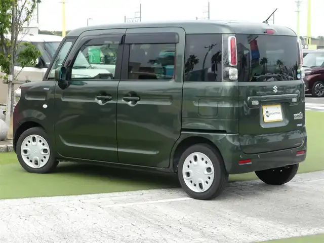 スズキ スペーシア HYBRID G 千葉県 2021(令3)年 1.6万km クールカーキPM デュアルカメラブレーキサポート/アイドリングストップ/両側スライドドア/社外メモリーナビ/地デジTV/【DVD/CD再生機能　Bluetooth接続】/リアコーナーセンサー/サイド/カーテンエアバッグ/携帯リモコン