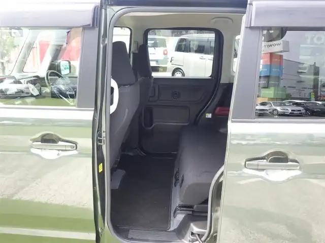 スズキ スペーシア HYBRID G 千葉県 2021(令3)年 1.6万km クールカーキPM デュアルカメラブレーキサポート/アイドリングストップ/両側スライドドア/社外メモリーナビ/地デジTV/【DVD/CD再生機能　Bluetooth接続】/リアコーナーセンサー/サイド/カーテンエアバッグ/携帯リモコン