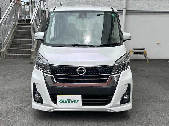 日産 デイズ ルークス ハイウェイスター Gターボ 宮崎県 2019(平31)年 7.5万km ホワイトパール 純正SDナビ（フルセグTV/CD/DVD/Bluetooth）/全方位カメラ/ETC/アイドリングストップ/前方ドライブレコーダー/両側パワースライドドア/プッシュスタート/ベンチシート/LEDオートライト/オートハイビーム/コーナーセンサー前後/ドアバイザー/純正アルミホイール/スマートキー/横滑り防止/盗難防止装置/レーンキープアシスト