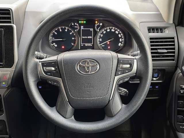 トヨタ ランドクルーザー プラド TX 静岡県 2018(平30)年 5.3万km ブラック 4WD/純正9インチSDナビ(NSZT-Y66T)/CD/DVD/BT/フルセグテレビ/バックカメラ/ETC/衝突被害軽減ブレーキ/レーンキープアシスト/クルーズコントロール/ステアリングスイッチ/スマートキー/プッシュスタート/LEDヘッドライト/オートライト/オートハイビーム/フォグランプ