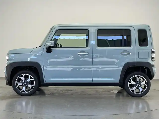 スズキ ハスラー HYBRID X 愛知県 2025(令7)年 0.1千km オフブルーM 登録済未使用車　メーカー９型ＤＡナビ　全方位カメラ　スズキセーフティサポート　ＬＥＤヘッドライト　フルセグＴＶ　Ｂｌｕｅｔｏｏｔｈ　シートヒーター　追従クルコン　カープレイ対応　ｎａｎｏｅＸ　衝突軽減/登録済未使用車/メーカー9型ナビ/全方位カメラ/スズキセーフティサポート/LEDヘッドライト/スマートキー/フルセグTV/Bluetooth/シートヒーター/コーナーセンサー/AndroidAuto/AppleCarplay