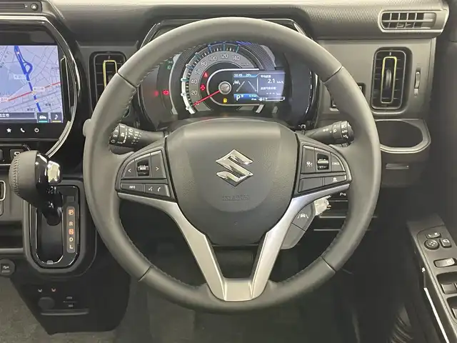 スズキ ハスラー HYBRID X 愛知県 2025(令7)年 0.1千km オフブルーM 登録済未使用車　メーカー９型ＤＡナビ　全方位カメラ　スズキセーフティサポート　ＬＥＤヘッドライト　フルセグＴＶ　Ｂｌｕｅｔｏｏｔｈ　シートヒーター　追従クルコン　カープレイ対応　ｎａｎｏｅＸ　衝突軽減/登録済未使用車/メーカー9型ナビ/全方位カメラ/スズキセーフティサポート/LEDヘッドライト/スマートキー/フルセグTV/Bluetooth/シートヒーター/コーナーセンサー/AndroidAuto/AppleCarplay