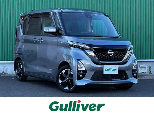日産 ルークス ハイウェイスター X 宮城県 2022(令4)年 4.8万km チタニウムグレーメタリック ハンズフリーパワースライドドア（運転席側）/快適パック/・プラズマクラスター付リアシーリングファン/・撥水加工シート/・パーソナルテーブル（後席）/・USBソケット（助手席シートバック）/・ロールサンシェード（リアドア）/＝＝＝/インテリジェントエマージェンシーブレーキ/踏み間違い衝突防止アシスト/車線逸脱防止支援システム/車線逸脱警報/前方衝突予測警報/ふらつき警報/標識検知機能/コーナーセンサー/純正9インチナビ（MM320D-L）/・CD/DVD/・Bluetooth/・フルセグTV/ビルトインETC/ドライブレコーダー/ハンズフリーパワースライドドア/ステアリングスイッチ/LEDヘッドランプ/ハイビームアシスト/フォグランプ/オートライト/スマートキー＆プッシュスタート/電動格納ミラー/純正14インチAW/純正ドアバイザー/純正フロアマット/W/サイド/カーテン/ニーエアバッグ