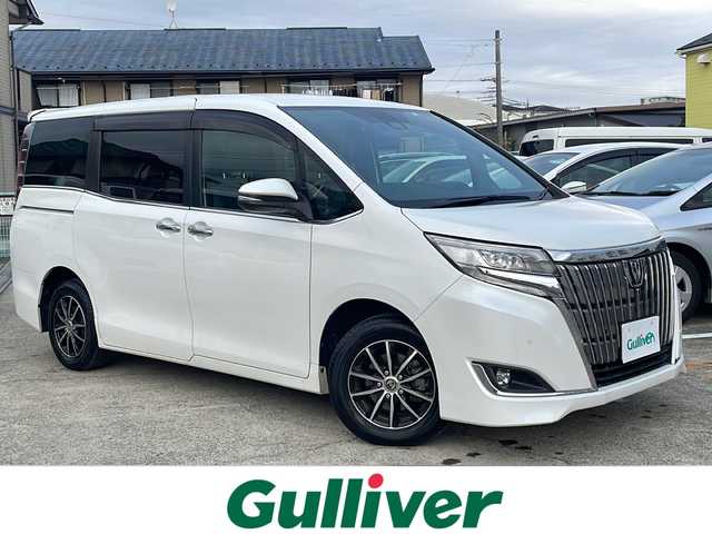 トヨタ エスクァイア Gi 神奈川県 2019(平31)年 2.9万km ホワイトパールクリスタルシャイン ワンオーナー/純正ナビ（CD/DVD/AM/FM/SD/BT/フルセグTV）/バックカメラ/クルーズコントロール/ETC2.0/両側パワースライドドア/革シート/D/N席シートヒーター/クリアランスソナー/レーンキープアシスト/プリクラッシュ/横滑り防止装置/盗難防止システム/純正フロアマット/オートライト/オートハイビーム/スペアキー×１/保証書/取扱説明書