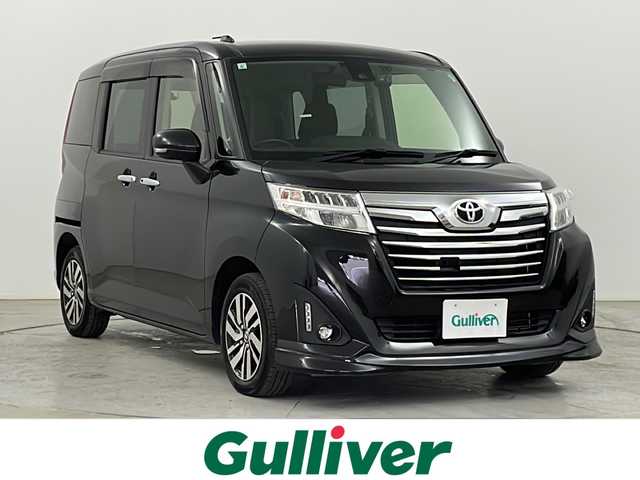 トヨタ ルーミー カスタムG S 道央・札幌 2017(平29)年 7.5万km ブラックマイカメタリック ・4WD  /スマートアシスト/・衝突被害軽減ブレーキ/・純正SDナビ（NSCD-W66）/（CD/SD/BT/ワンセグTV）/・バックカメラ/・クルーズコントロール/・純正エンジンスターター/・両側パワースライドドア/・LEDヘッドライト/オートライト/・オートハイビーム/・ドライブレコーダー前後/・ドアバイザー/・アイドリングストップ/・ウィンカーミラー/・ETC/・横滑り防止装置/・盗難防止装置/・プッシュスタート/・スマートキー