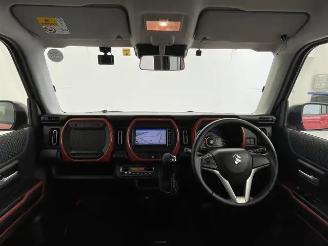 スズキ ハスラー HYBRID X 群馬県 2020(令2)年 3.7万km バーミリオンオレンジ/ガンメタリック2トーン ７型ナビ　Ｂカメラ　衝突軽減　コーナーセンサー　車線逸脱警報　フルセグ　Ｂｌｕｅｔｏｏｔｈ　ＬＥＤ　オートハイビーム　ドラレコ　ＥＴＣ　シートヒーター　純正１５ＡＷ　スペアキー　スマートキー　禁煙車