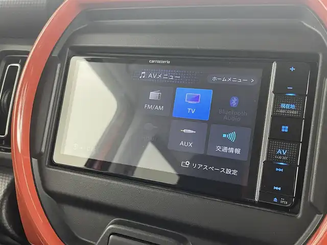 スズキ ハスラー HYBRID X 群馬県 2020(令2)年 3.7万km バーミリオンオレンジ/ガンメタリック2トーン ７型ナビ　Ｂカメラ　衝突軽減　コーナーセンサー　車線逸脱警報　フルセグ　Ｂｌｕｅｔｏｏｔｈ　ＬＥＤ　オートハイビーム　ドラレコ　ＥＴＣ　シートヒーター　純正１５ＡＷ　スペアキー　スマートキー　禁煙車