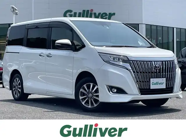 トヨタ エスクァイア Gi 島根県 2017(平29)年 5.8万km ホワイトパールクリスタルシャイン トヨタセーフティセンス/純正SDナビ/CD/ワンセグTV/Bluetooth/バックカメラ/両側パワースライドドア/クルーズコントロール/LEDオートライト/黒合皮シート/シートヒーター /ステアリングスイッチ/ビルトインETC/スマートキー/プッシュスタート /純正フロアマット/純正ドアバイザー/純正アルミホイール