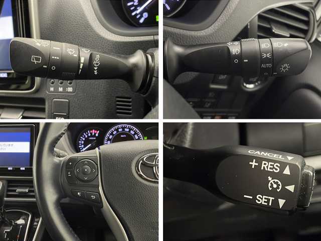 トヨタ エスクァイア Gi 宮崎県 2018(平30)年 3.2万km ホワイトパールクリスタルシャイン Toyota Safety Sense/〇プリクラシュセーフティ/〇レーンディパーチャーアラート/〇オートマチックハイビーム/〇コーナーセンサー/〇先行車発進告知/純正9インチSDナビ/フルセグTV/CD/DVD/Bluetooth/バックカメラ/純正12.1インチ後席ディスプレイ（V12T-R68C)/両側パワースライドドア/クルーズコントロール/黒レザーシート/シートヒーター/LEDヘッドライト/ビルトインETC2.0/純正15インチAW/アイドリングストップ/前後ドライブレコーダー/スマートキー×２/保証書/取扱説明書/ナビ取扱説明書