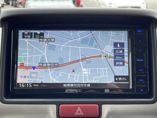 スズキ エブリィ ワゴン JPターボ 岐阜県 2023(令5)年 0.5万km クールカーキPM 登録時走行距離4174km/７Ｖ型ワイドＳＤナビ　/コーナーセンサー前後　/シートヒーター運転席　/両側スライドドア　/プッシュスタート/パワーステアリング/パワーウィンドウ/アイドリングストップ/エアコンAAC/Blue tooth接続/CD・DVD可/iPod接続/SDミュージックサーバー/USB入力端子/ベンチシート/フルフラットシート/ABS/横滑り防止装置/レーンキープアシスト/オートライト/ハロゲンヘッドライト/エアバッグW/衝突被害軽減システム/ドアバイザー