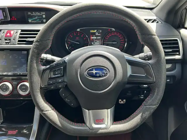 スバル ＷＲＸ ＳＴＩ STI 滋賀県 2015(平27)年 15万km ダークグレーメタリック 4WD(F4)/HKSサスペンション（Spec-A）/7インチ純正ナビ【AVIC-ZH0999】/（FM/AM/CD/DVD/Bluetooth/HDMI/フルセグTV）/バックカメラ/サイドカメラ/ETC/GPSレーダー/デジタルインナーミラー(前後ドラレコ機能付き)/アドバンスドセーフティパッケージ/・リヤビークルディティクション/・サイドビューモニター/・ハイビームアシスト/電動格納ミラー/革巻きステアリング/ステアリングスイッチ/オートライト/LEDヘッドライト/フロントフォグ/リアフォグ/フルオートエアコン/プッシュスタート/スマートキー/純正フロアマット